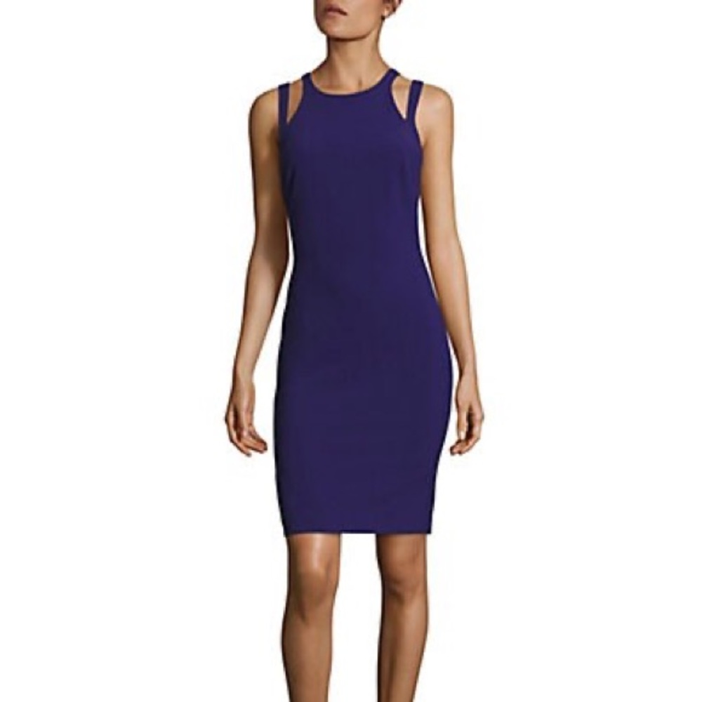 Iris purple dress with shoulder cutouts, never worn with tags on